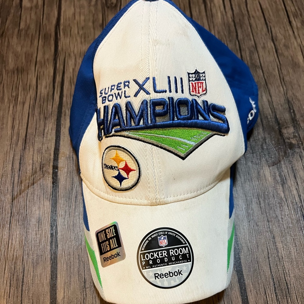 NWOT Steelers Super Bowl XLIII Championship Reebok Hat NFL.